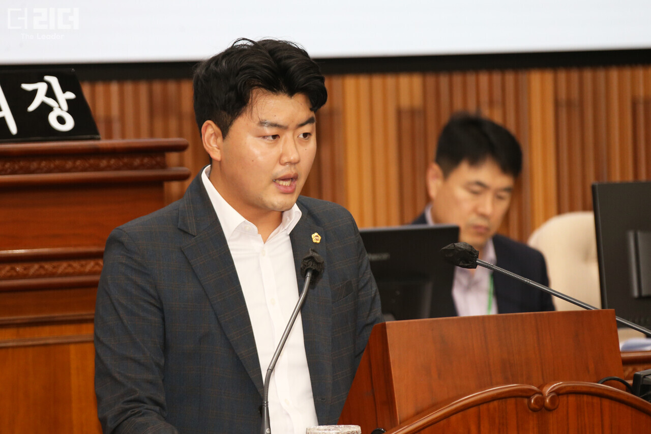 박대현 강원특별자치도의회 의원이 지난 15일 제322회 임시회에서 5분 자유발언을 하고 있다(사진= 강원자치도의회 제공). 전경해 기자